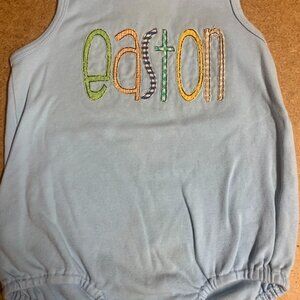 Boy's Size 2T Blue Sleeveless "Easton" Romper by Blanks Boutique